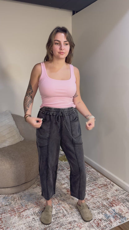 Kendall Square Neck Ribbed Tank Top (multiple colors)